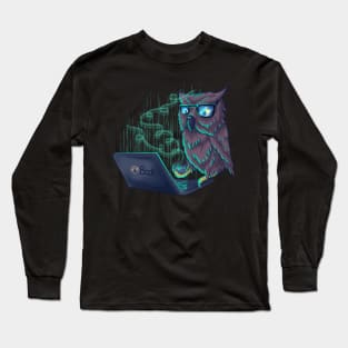 Night Bird Coffee Lover Long Sleeve T-Shirt